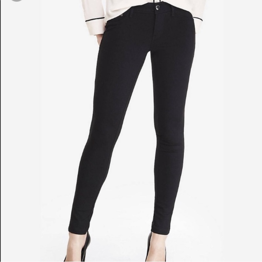 Express ponte knit black 5 / five pocket pants